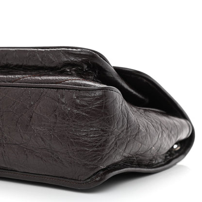Saint Laurent Crinkled Calfskin Matelasse Monogram Medium Niki Chain Satchel Western Moka 10 of 12