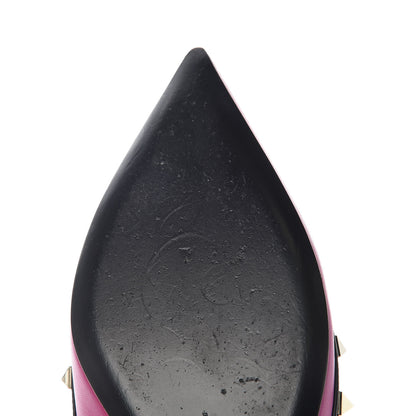 Valentino Garavani Nappa Rockstud Cage Ballerina Flats 39 Fuxia Black 11 of 13