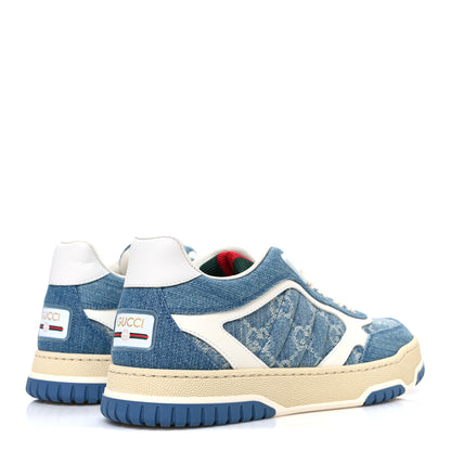 Gucci New Denim Delave GG Monogram Womens Re-Web Sneakers 36 Light Blue Royale 5 of 11