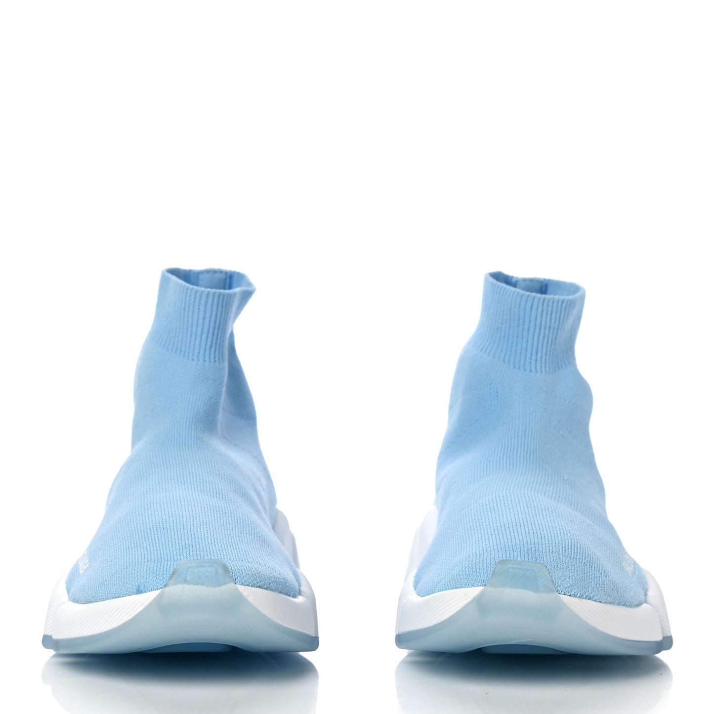 Technical 3D Recycled Knit Bi-Color Womens Speed 2.0 Transparent Sole Sneakers 36 Blue White Transparent Blue