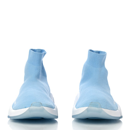 Balenciaga Technical 3D Recycled Knit Bi-Color Womens Speed 2.0 Transparent Sole Sneakers 36 Blue White Transparent Blue 2 of 10