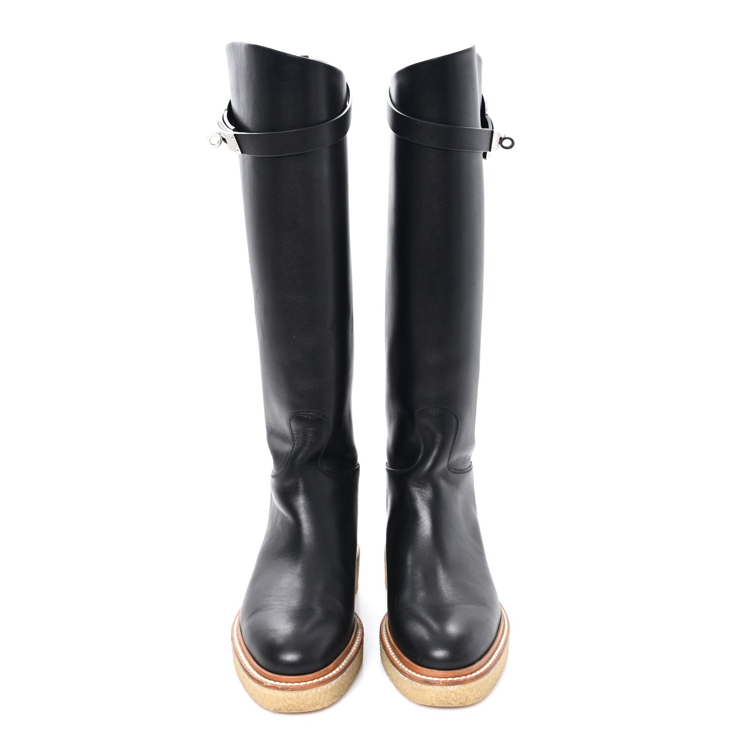 Hermes Calfskin Honey Boots 35 Black 3 of 9