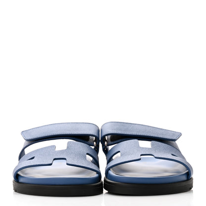 Hermes Epsom Womens Chypre Sandals 35 Bleu Bleuet 2 of 9