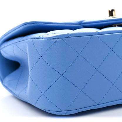 Chanel Lambskin Quilted Mini Top Handle Rectangular Flap Blue 9 of 11