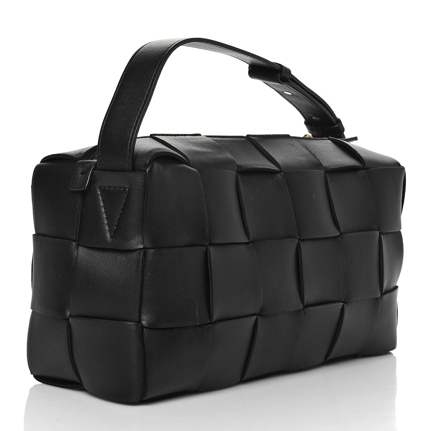 Bottega Veneta Lambskin Maxi Intrecciato Brick Cassette Bag Black 3 of 5