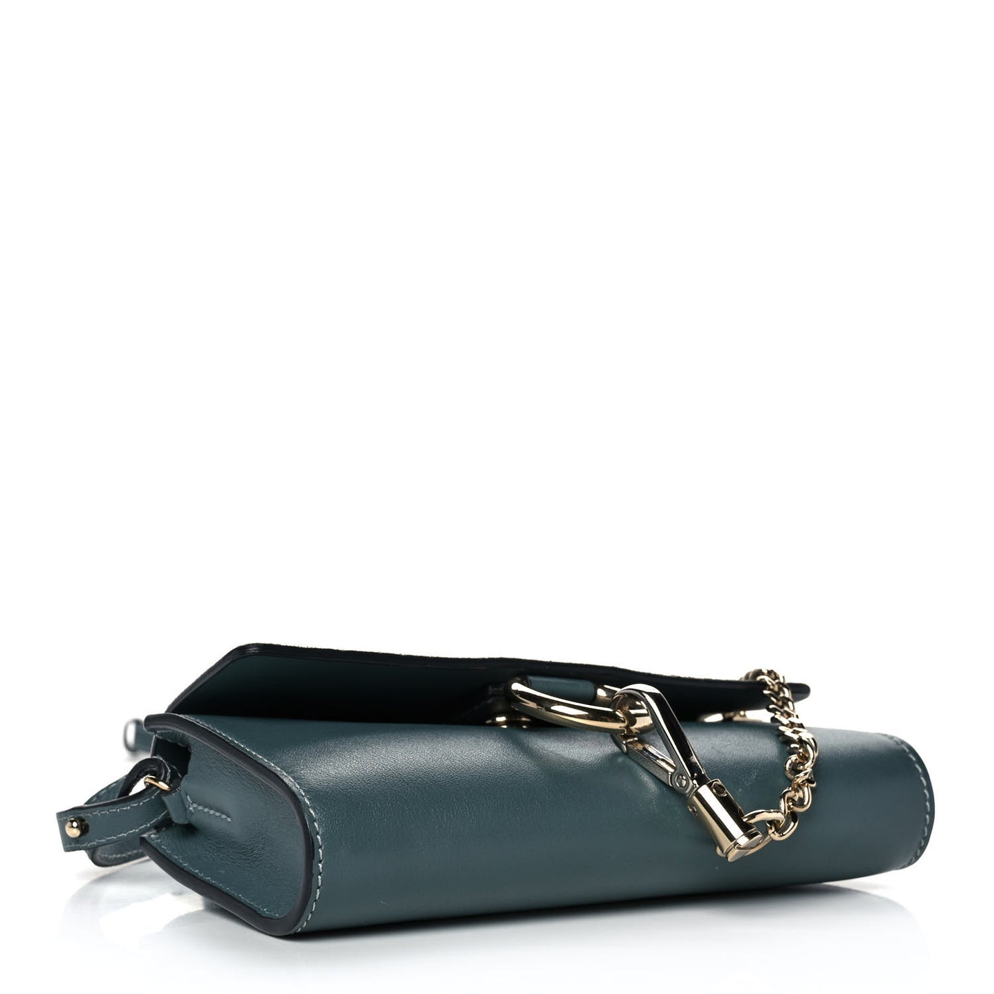 Suede Calfskin Mini Faye Shoulder Bag Cloudy Blue