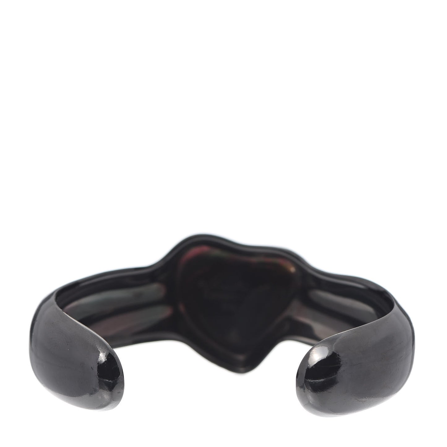 Ruthenium Elsa Peretti Full Heart Cuff Bracelet Black