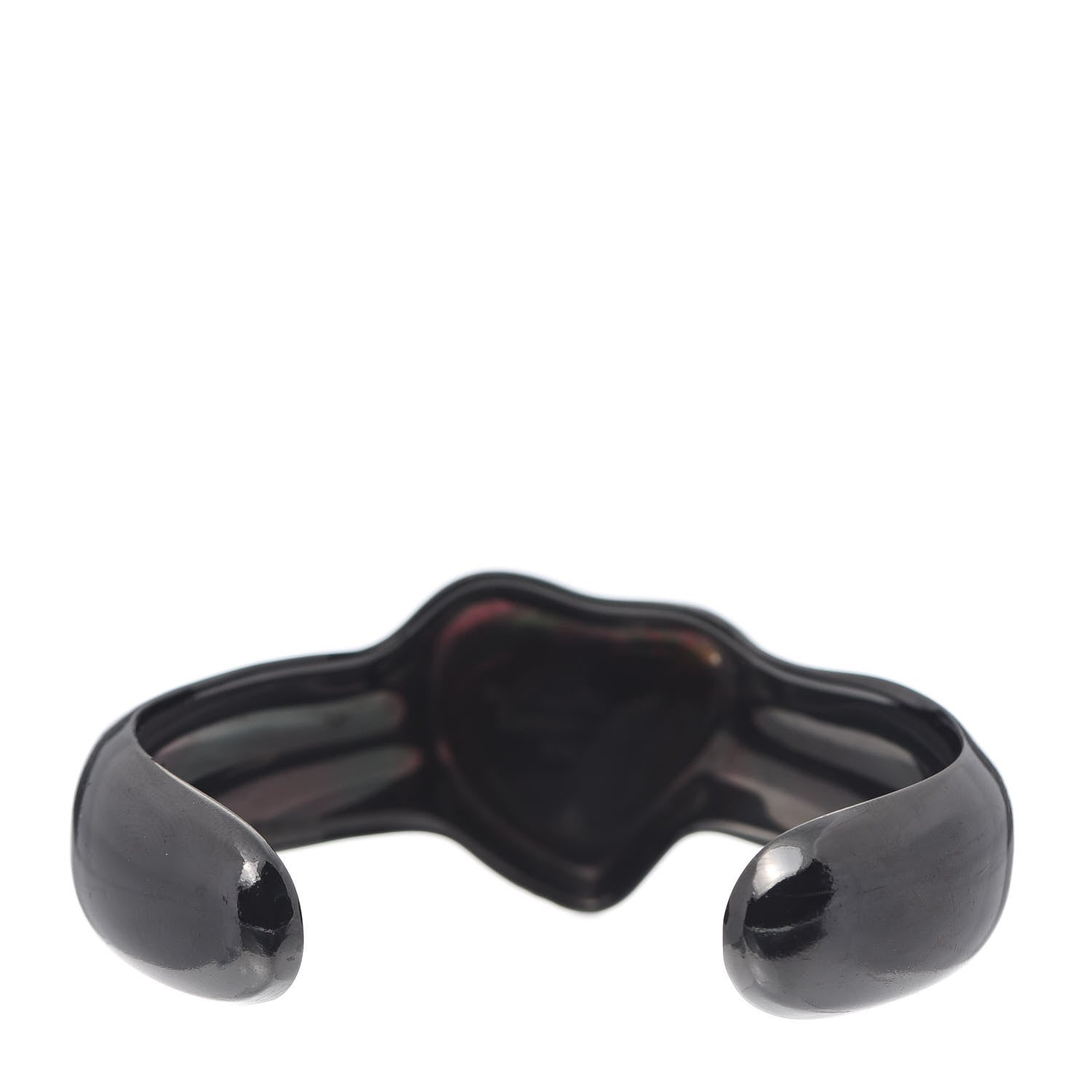 Tiffany Ruthenium Elsa Peretti Full Heart Cuff Bracelet Black 3 of 5