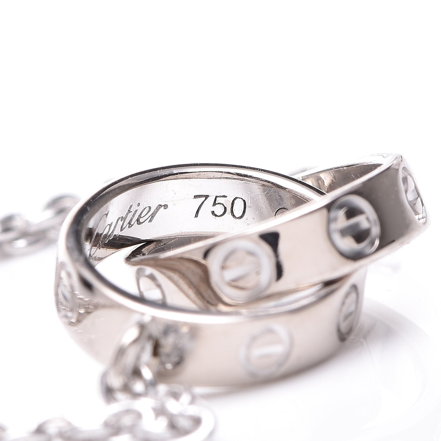 Cartier 18K White Gold Interlocking LOVE Bracelet 5 of 8