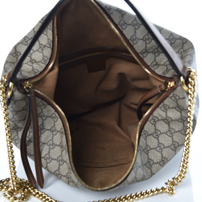 Gucci GG Supreme Monogram Large Linea A Hobo Light Brown 5 of 17