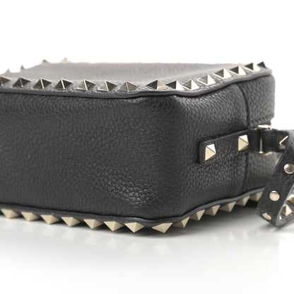 Valentino Garavani Pebbled Calfskin Rockstud Camera Crossbody Bag Black 9 of 9