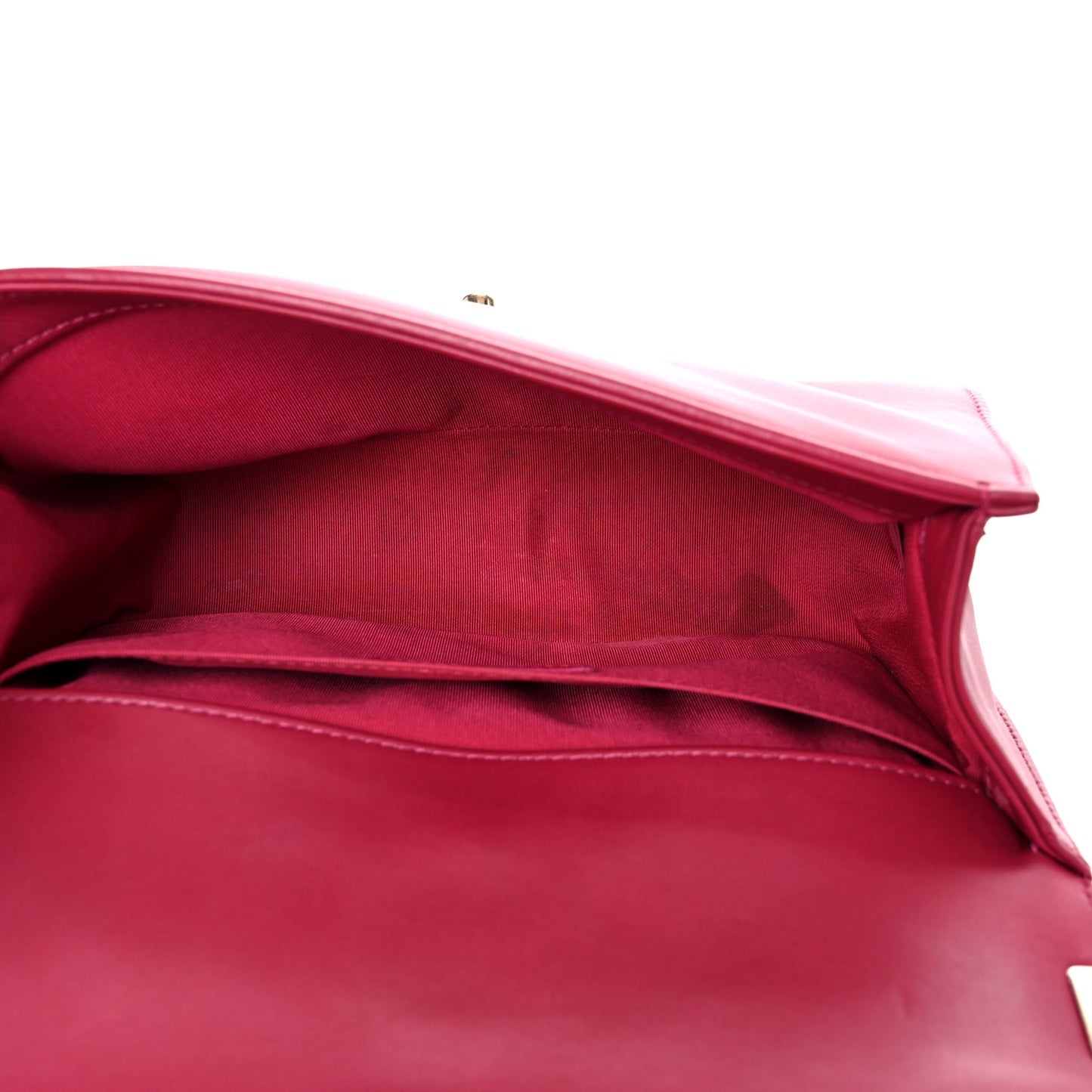 Lambskin Chevron Quilted Medium Boy Flap Dark Pink