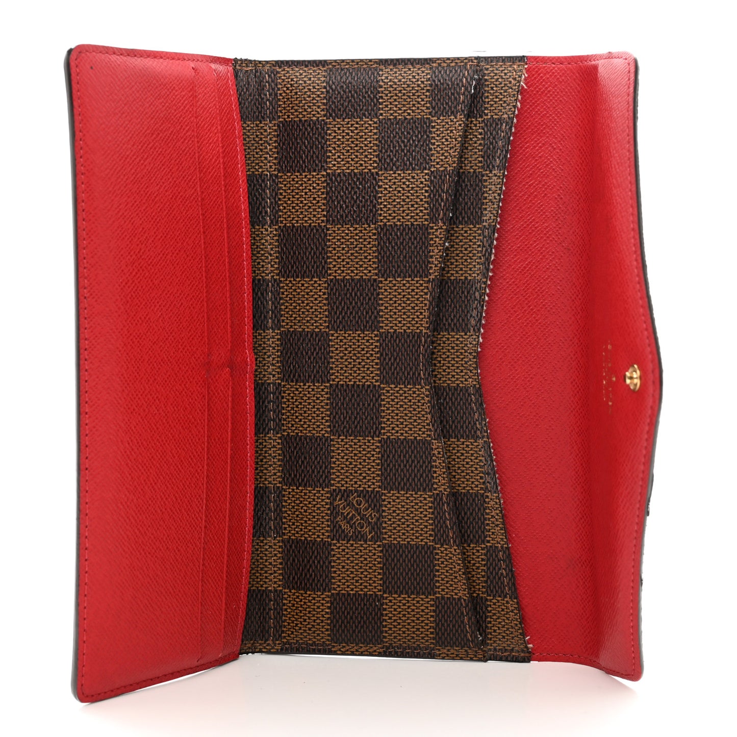 Damier Ebene Josephine Wallet Red