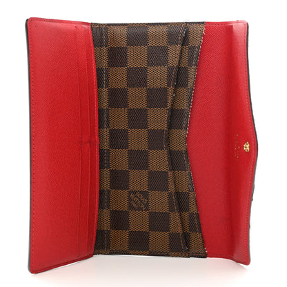 Louis Vuitton Damier Ebene Josephine Wallet Red 5 of 10