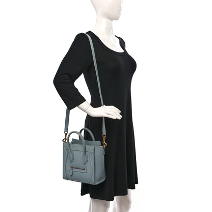 Celine Drummed Calfskin Nano Luggage Cloud 2 of 8