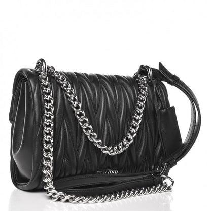 Miu Miu Nappa Matelasse Flap Black 3 of 8