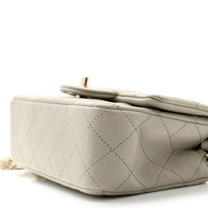 Chanel Lambskin Quilted Mini Rectangular Flap Grey 10 of 10