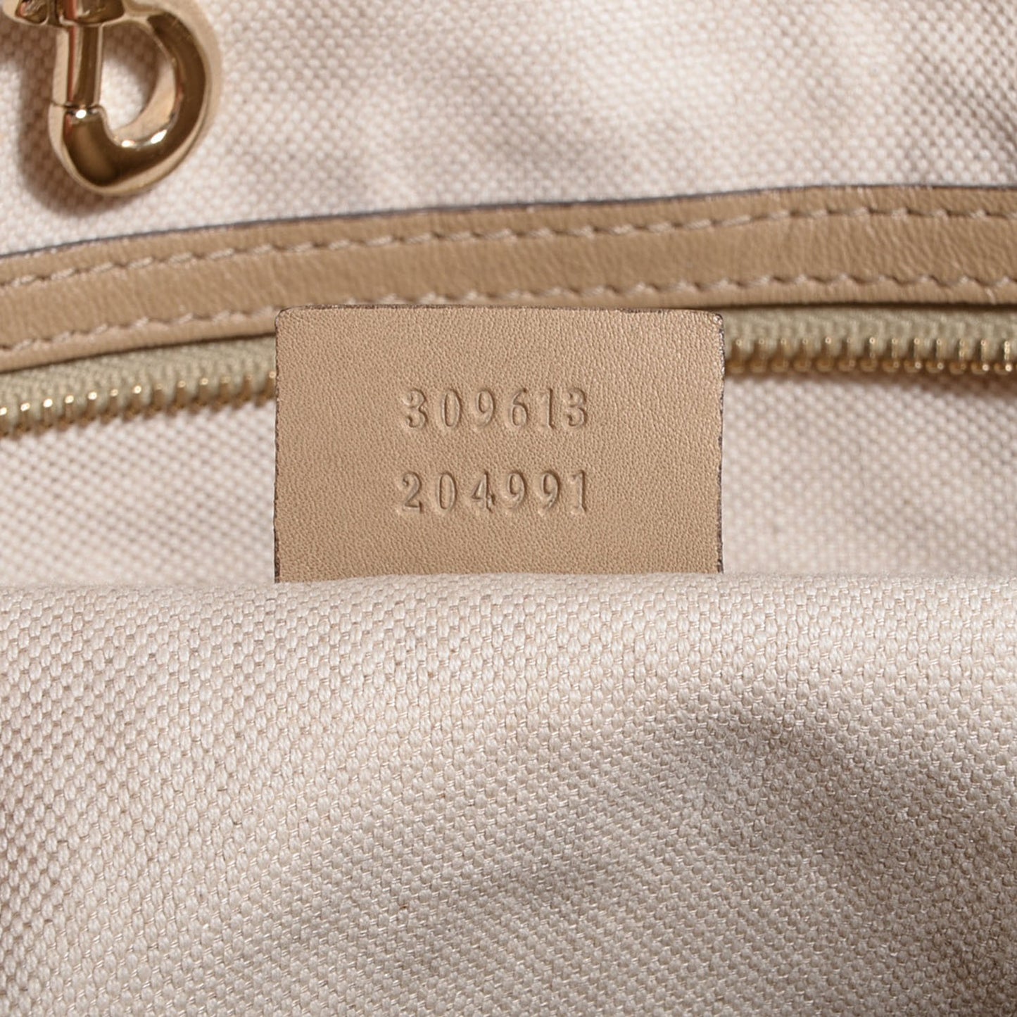 Microguccissima Medium Nice Tote Beige