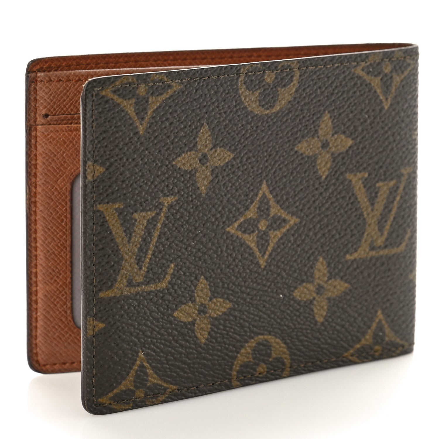 Louis Vuitton Monogram Mens Porte-Billets 3 Card Billfold Wallet 3 of 8