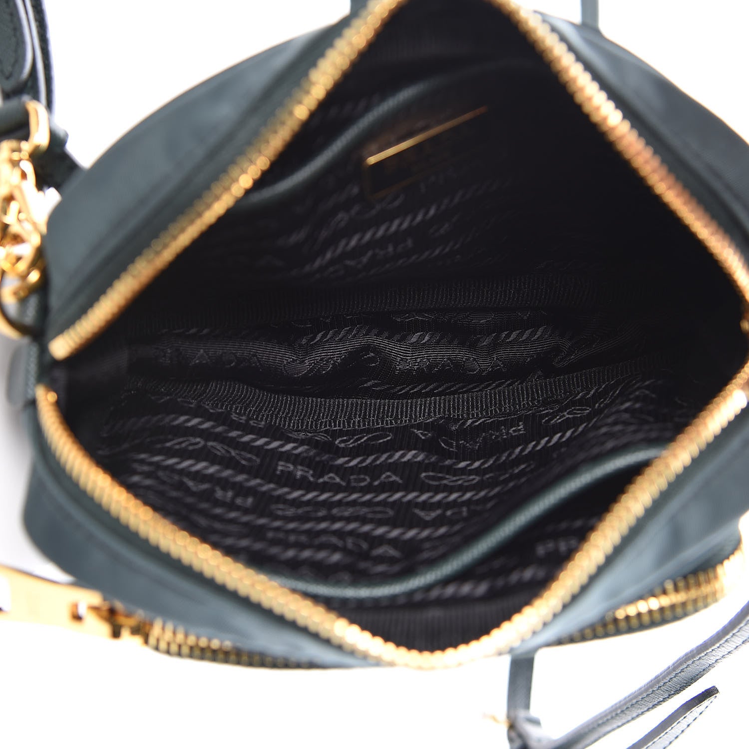 Prada Tessuto Nylon Convertible Crossbody Wristlet Petrolio 6 of 10