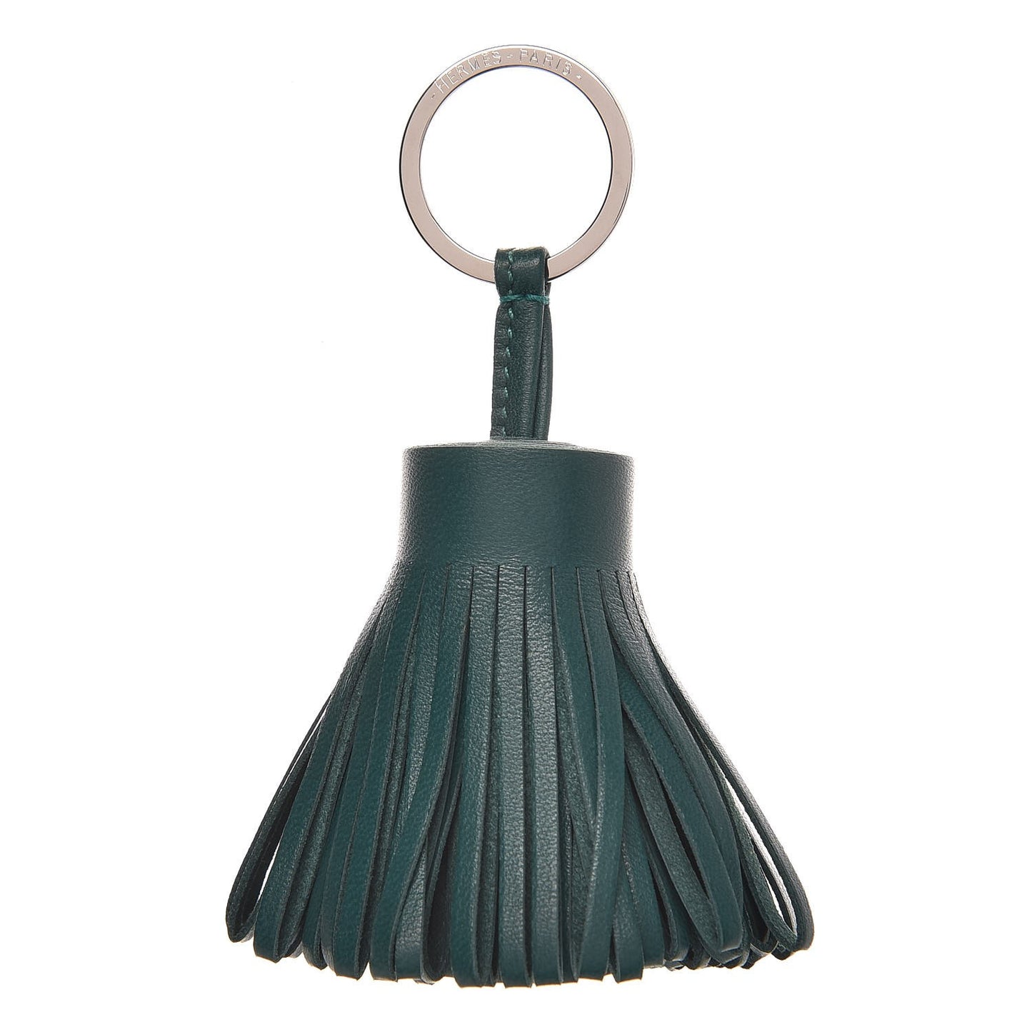 Lambskin Carmen Tassel Key Holder Malachite