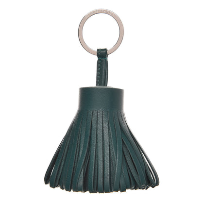 Hermes Lambskin Carmen Tassel Key Holder Malachite 1 of 4
