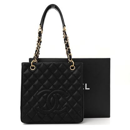Chanel Caviar Quilted Petit Shopping Tote PST Black 12 of 12