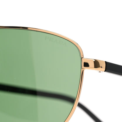Prada Metal Shield Sunglasses SPR 69Z Gold Green 7 of 8