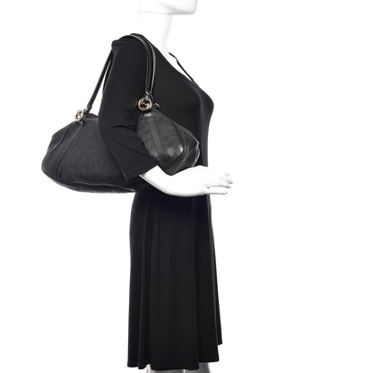 Gucci Guccissima Medium GG Twins Shoulder Bag Black 2 of 12