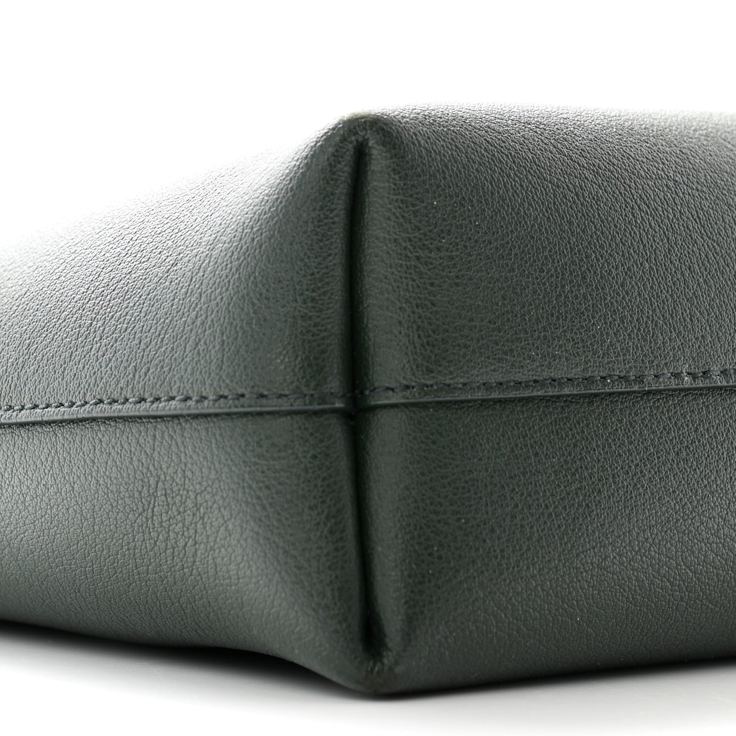 Saint Laurent Calfskin Toy Shopping Tote Vert Fonce 9 of 12