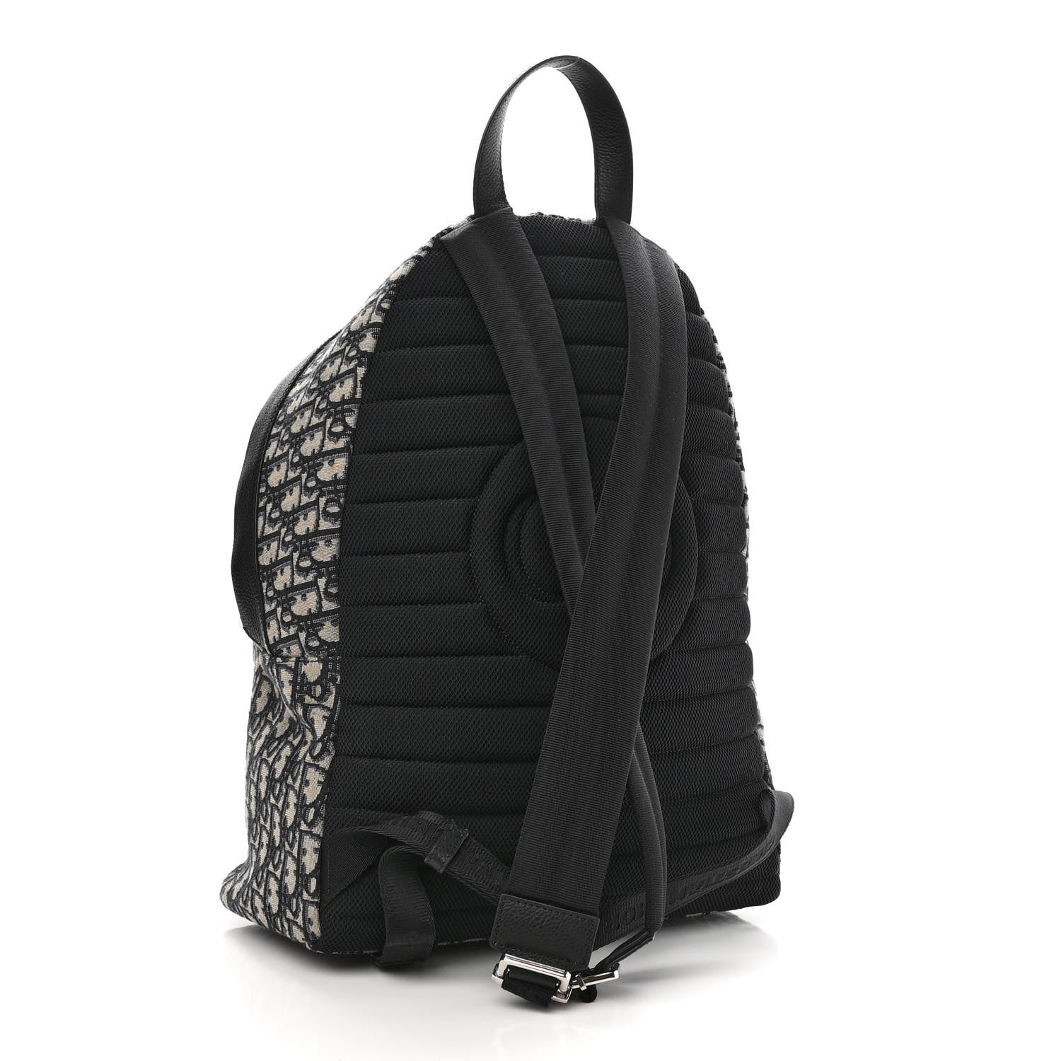 Christian Dior Oblique Calfskin Rider Backpack Beige Black 3 of 9