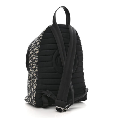 Christian Dior Oblique Calfskin Rider Backpack Beige Black 3 of 9