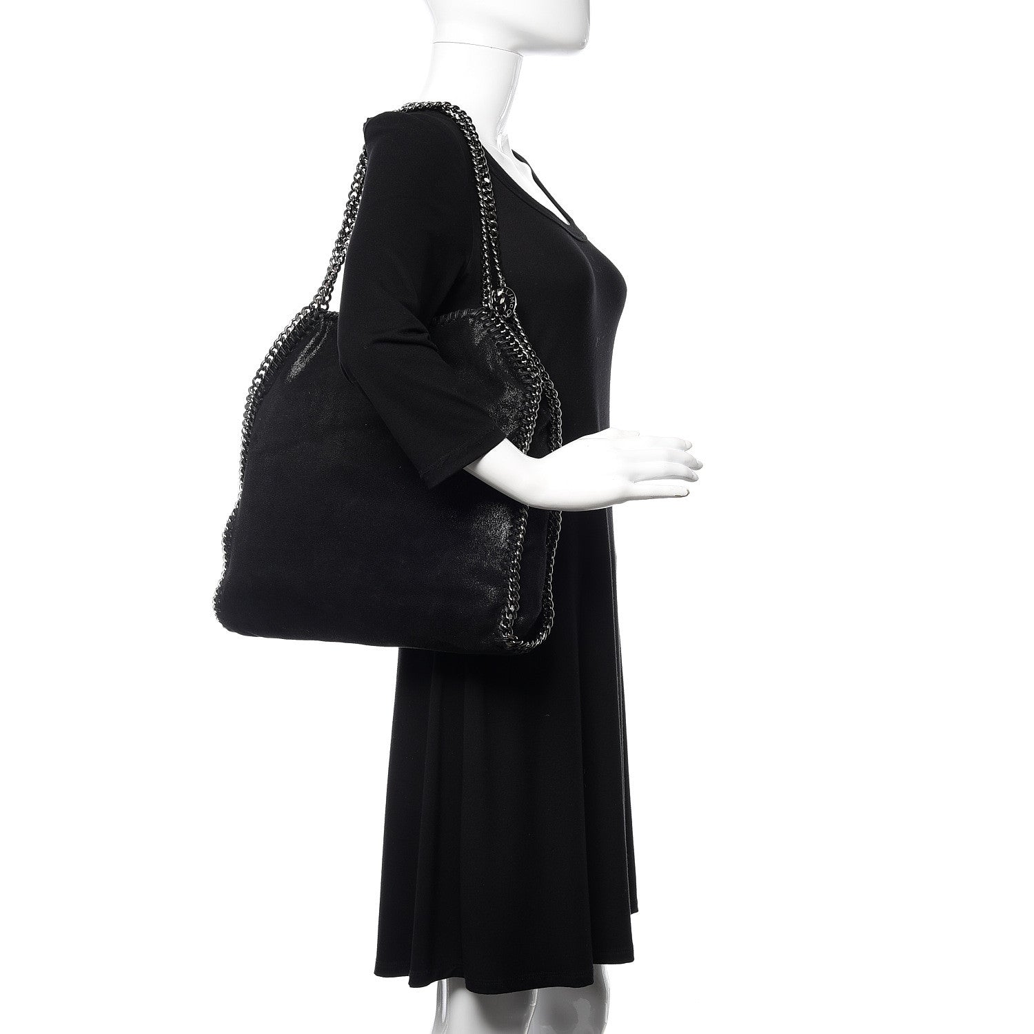 Stella McCartney Shaggy Deer Small Falabella Tote Black 2 of 10