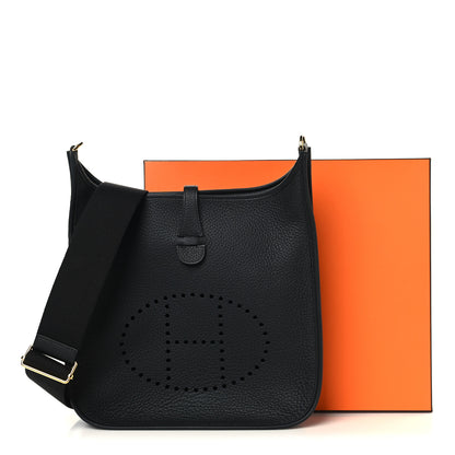 Hermes Taurillon Clemence Evelyne III PM Black 11 of 11