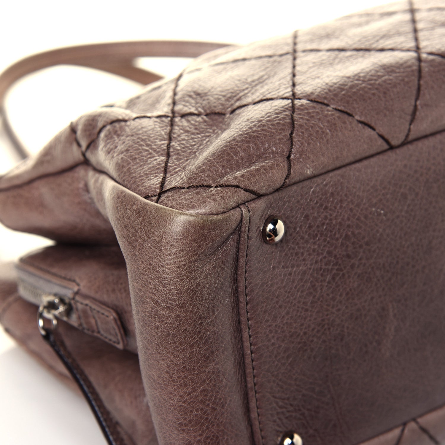 Chanel Glazed Calfskin On the Road Zip Tote Brown 9 of 13
