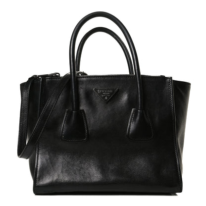 Prada Glace Calf Twin Pocket Tote Black 1 of 12