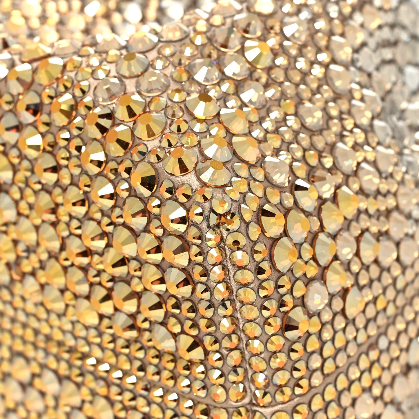 Satin Hotfix Crystal Embellished Bon Bon Bucket Bag Gold Silver