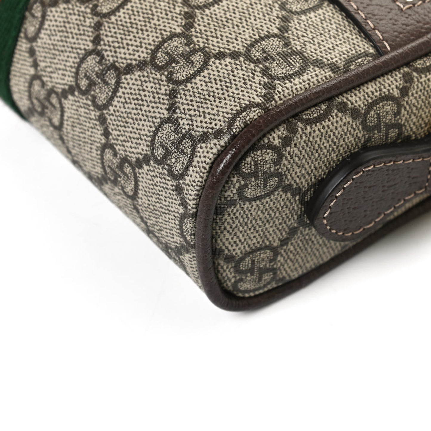 GG Supreme Monogram Web Mini Ophidia Shoulder Bag Brown