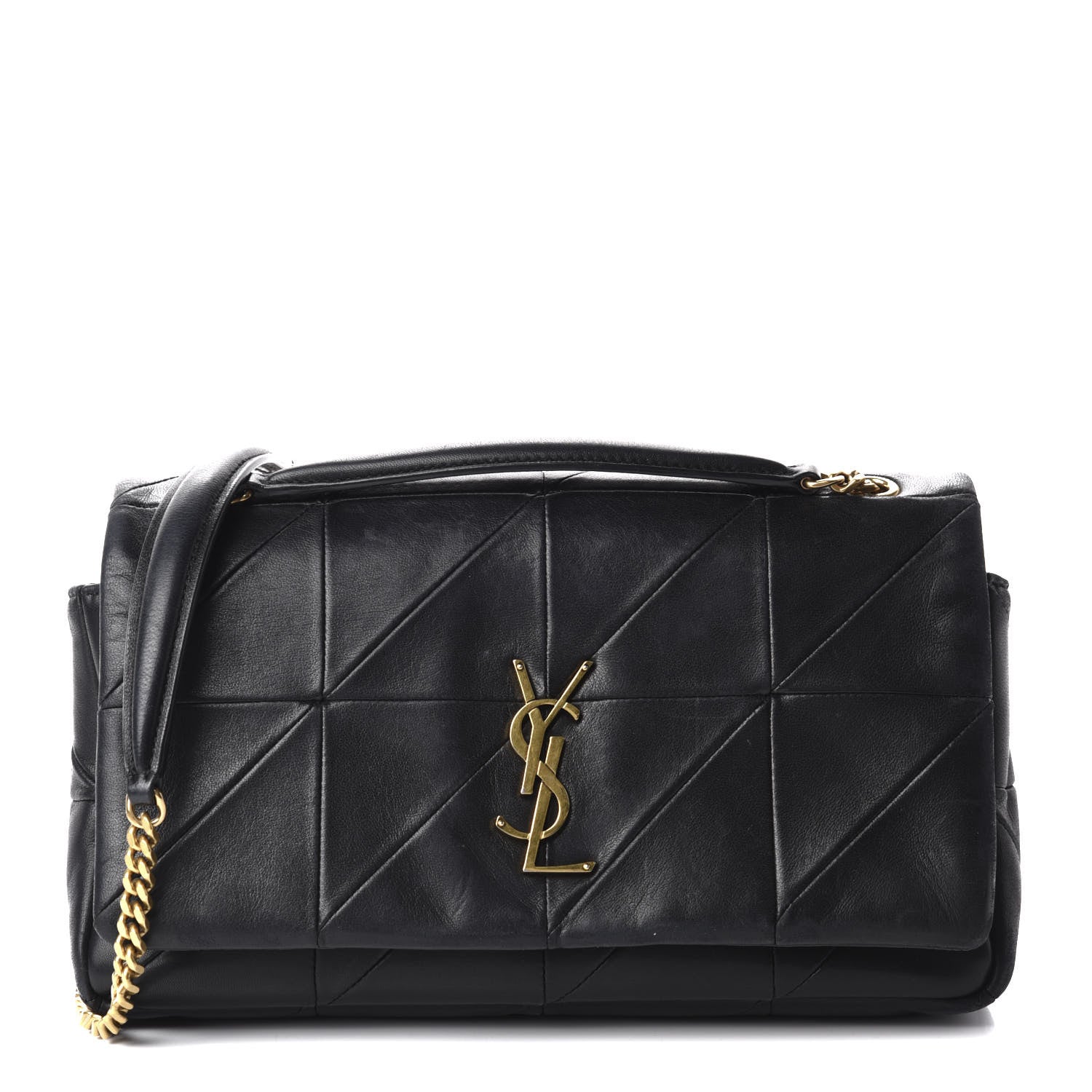 Saint Laurent Lambskin Patchwork Monogram Medium Jamie Black 1 of 11