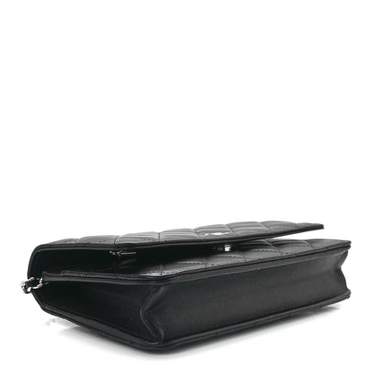 Chanel Lambskin Quilted Wallet On Chain WOC Black 4 of 13