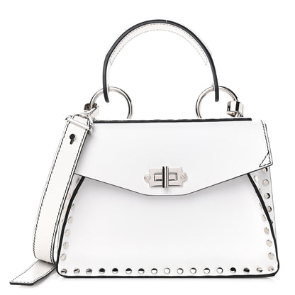 Proenza Schouler Calfskin Small Studded Hava Top Handle Bag White 1 of 4
