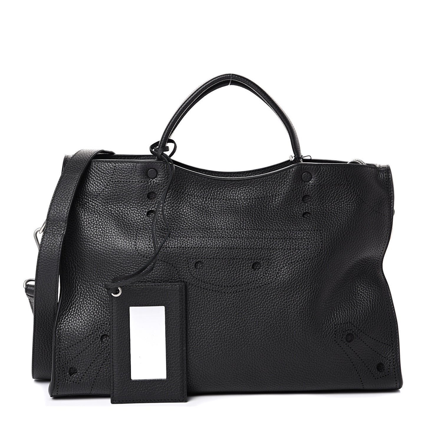 Veau Grana Perforated Blackout Hardware City Black