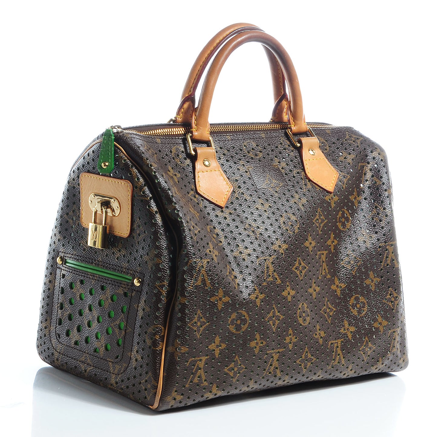Monogram Perforated Speedy 30 Green