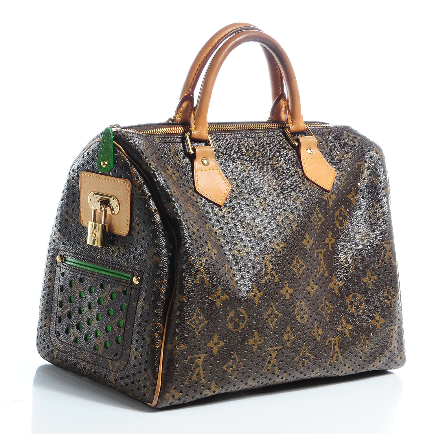 Louis Vuitton Monogram Perforated Speedy 30 Green 3 of 7