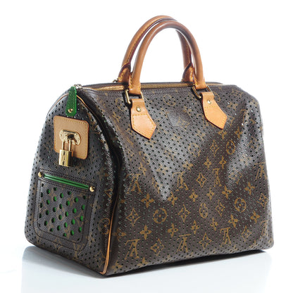 Louis Vuitton Monogram Perforated Speedy 30 Green 3 of 7