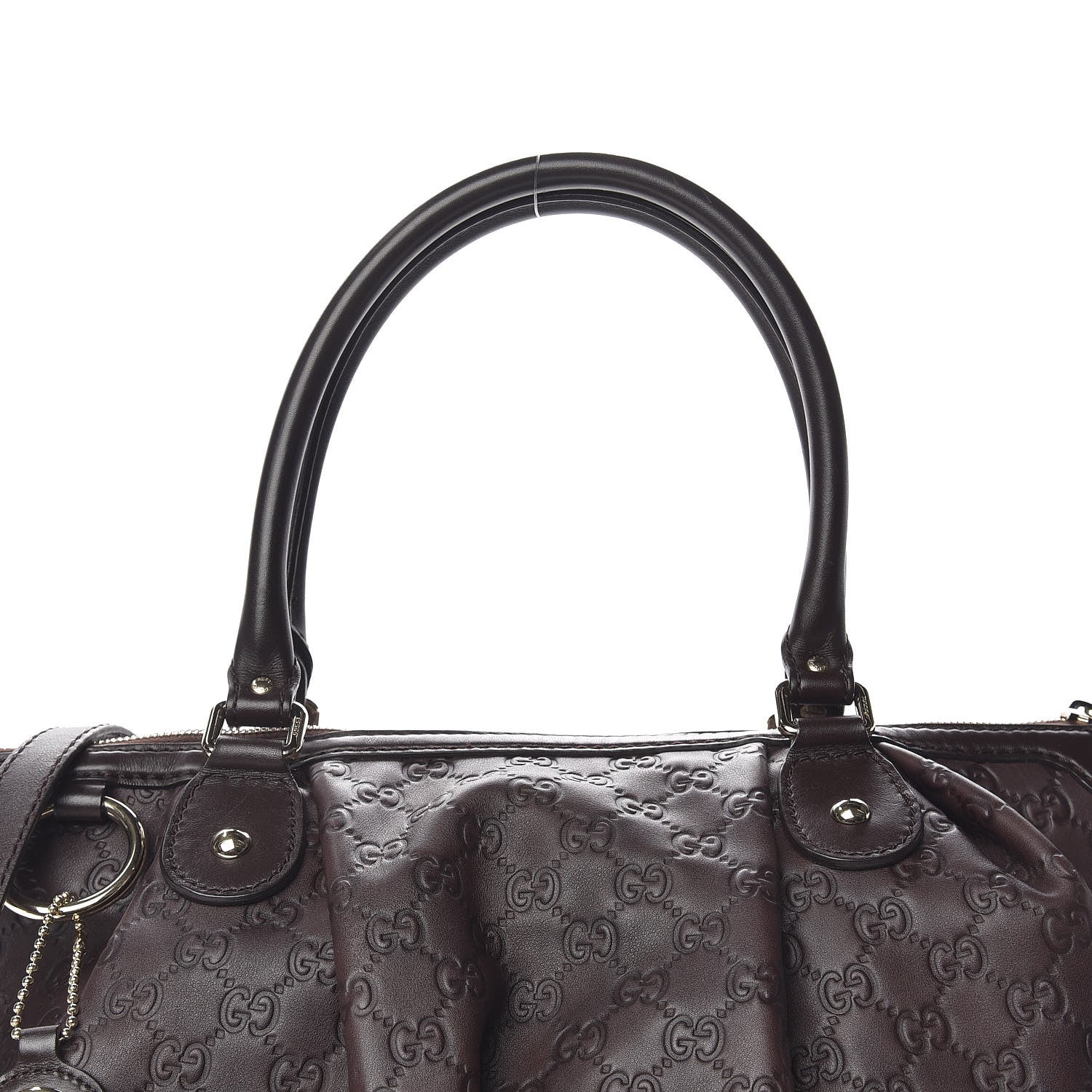 Gucci Guccissima Large Sukey Top Handle Bag Chocolate 8 of 11