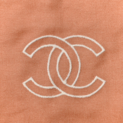Chanel Cashmere CC Fringe Scarf White Pink 2 of 5