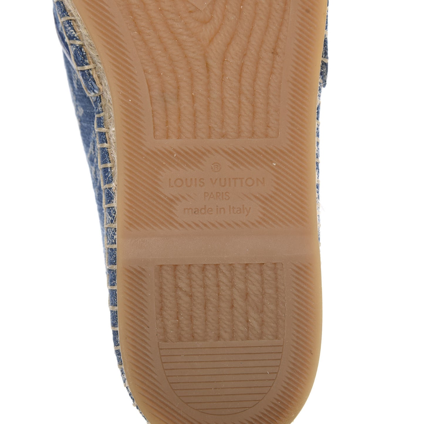 Monogram Denim Mens Bidart Espadrilles 5 Blue