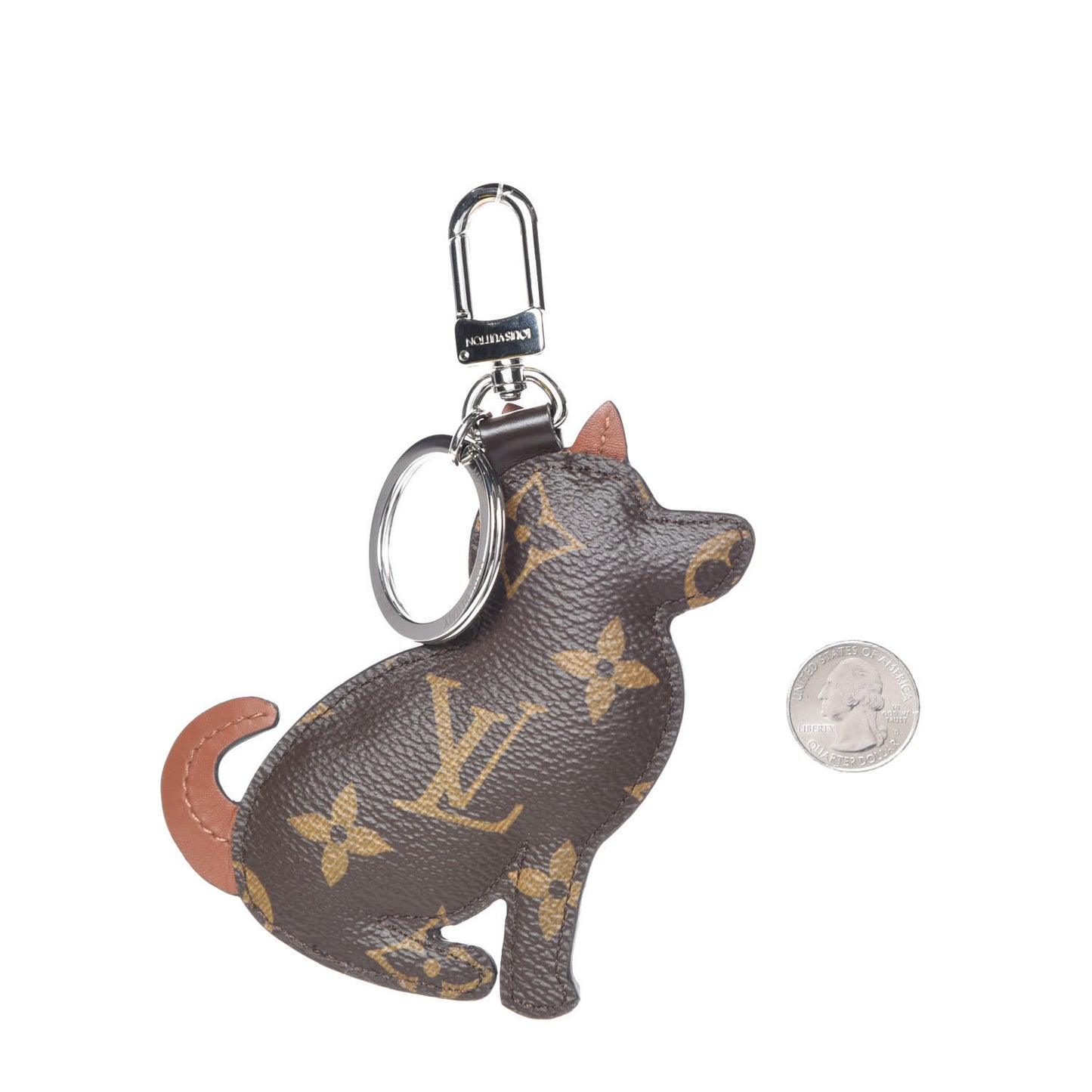 Monogram Dog Bag Charm Key Holder