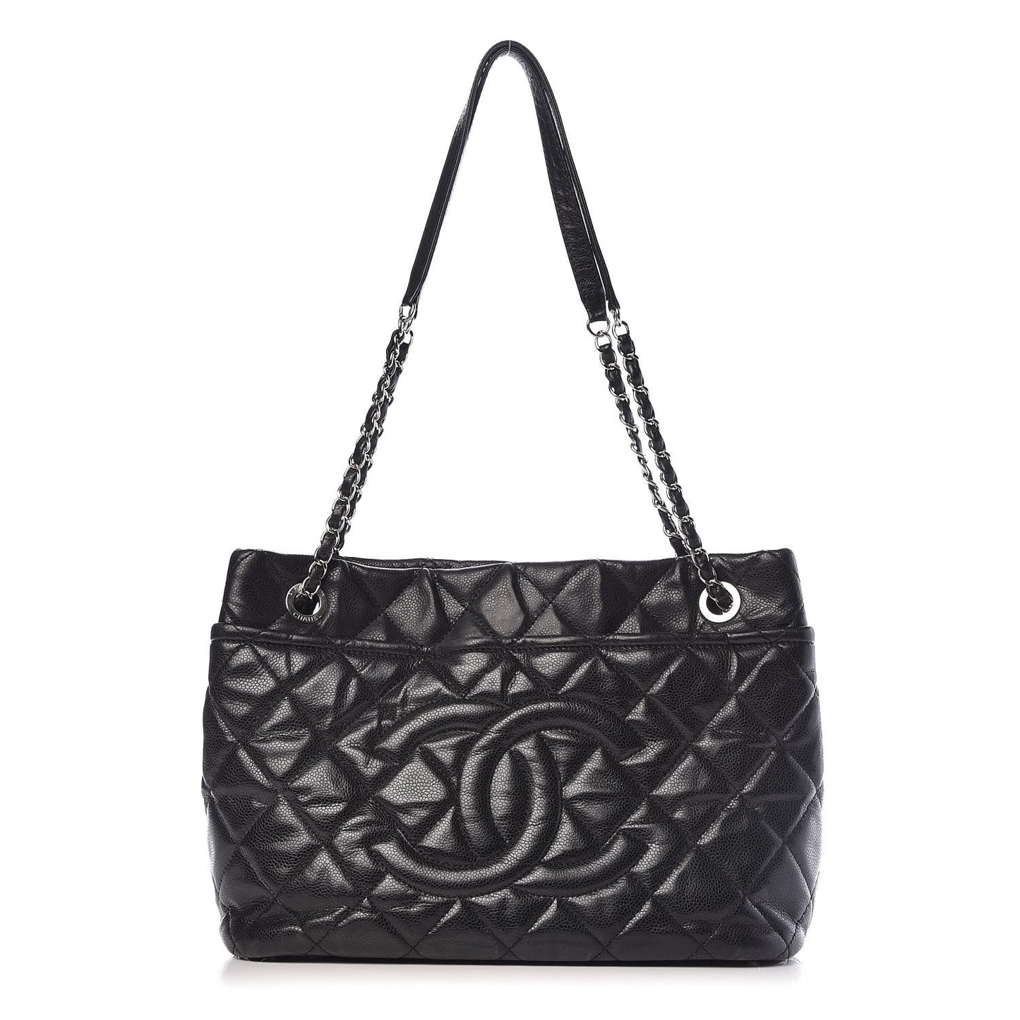 Caviar Quilted CC Timeless Soft Tote Black